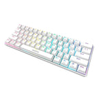 Gamdias Hermes E3 RGB Mechanical White Gaming Keyboard Blue Switch with 19 Built-in Lighting Effects Certified Optical Switches and N-Key Rollover & Anti-Ghosting Functionality