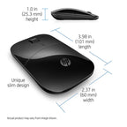 HP Z3700 Wireless Mouse with 1200DPI and 2.4GHz Connectivity - Black