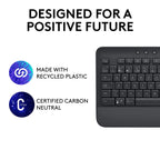 Logitech Signature K650 Wireless Bluetooth Keyboard with Palm Rest - Black