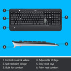 Logitech MK540 Advanced USB Wireless Keyboard and Mouse Combo - Black