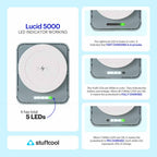 Lucid 15W magnetic wireless powerbank 5000mAh battery capacity for iPhone 16/15/14/13 and 12