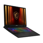 Gaming laptop with RGB keyboard on a white background