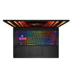 Gaming laptop with RGB keyboard on a white background
