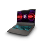 Gaming laptop with illuminated keyboard on a white background