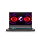 Gaming laptop with a colorful display and brand logo on a white background