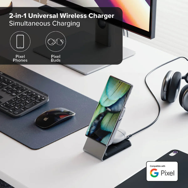 Matrix 2-In-1 Universal Magnetic Charging Dock - White