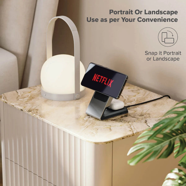 Matrix 2-In-1 Universal Magnetic Charging Dock - White