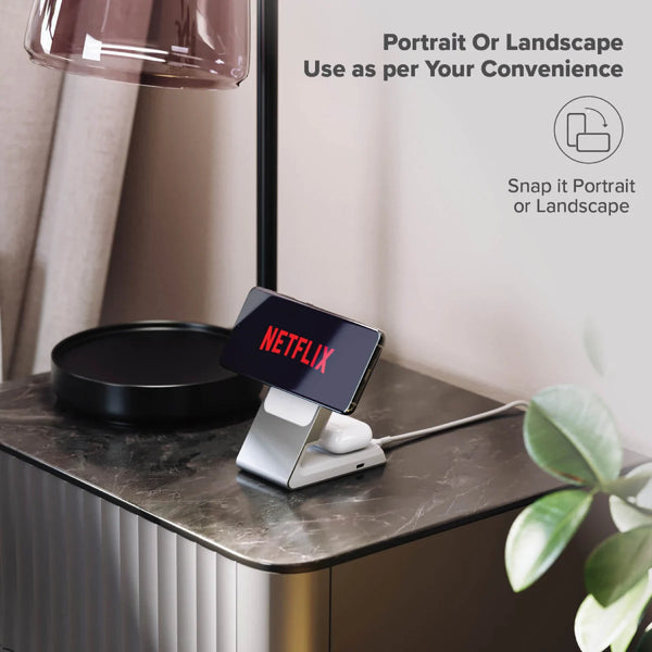 Matrix 2-In-1 Universal Magnetic Charging Dock - White