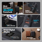 Maverick Mini 20,000mAh Powerbank with 20W Built-in Lightning & Type-C Cables