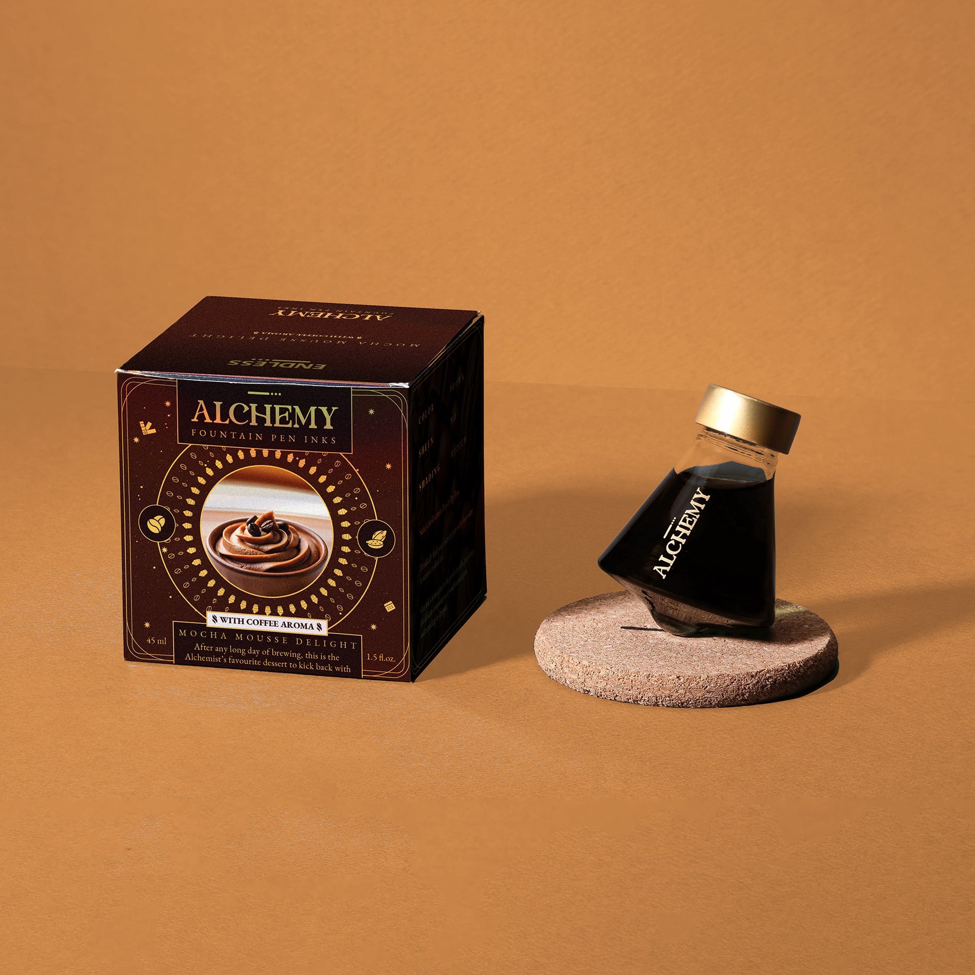 Endless Alchemy Fountain Pen Inks -  Mocha Mousse Delight - Aromatic - 45 ML