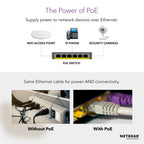 NETGEAR GS108PE 8-Port Gigabit Ethernet Plus Network Hub with 4 Ports PoE