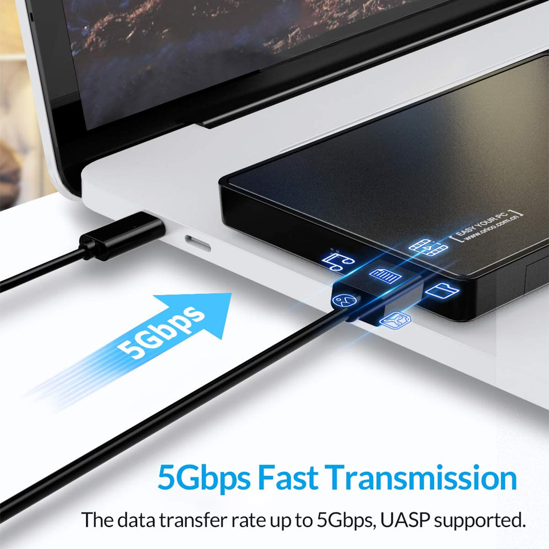 ORICO 2588US3 2.5 inch USB3.0 Hard Drive Enclosure with SuperSpeed USB 3.0