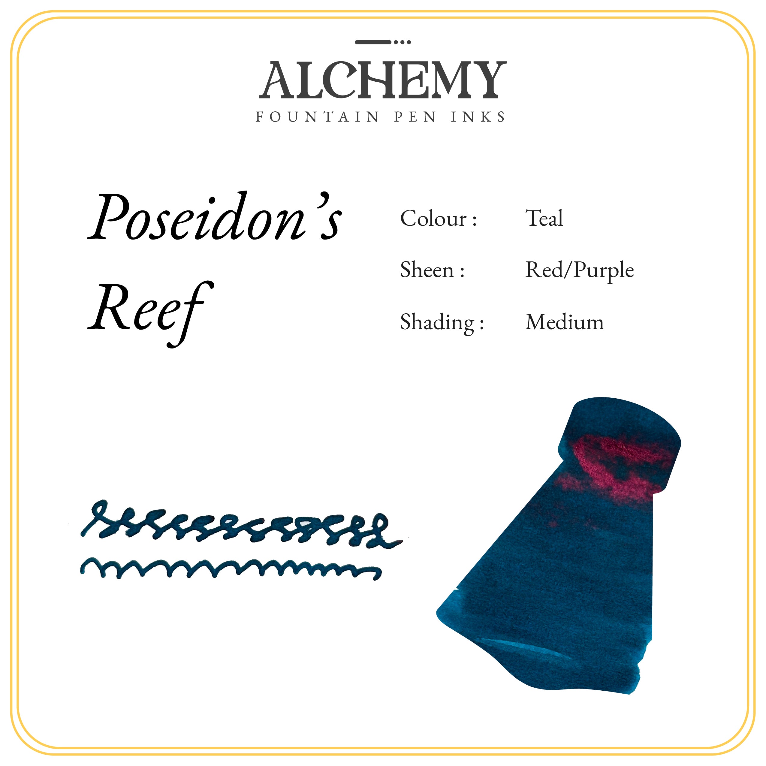 Endless Alchemy Fountain Pen Inks - Poseidon's Reef - 45 ML