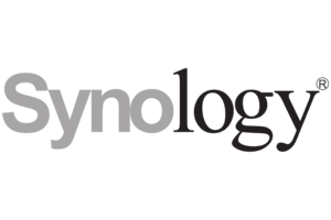Synology logo on a white background