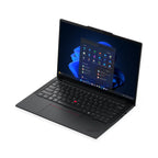 Black laptop with a visible brand logo on a white background