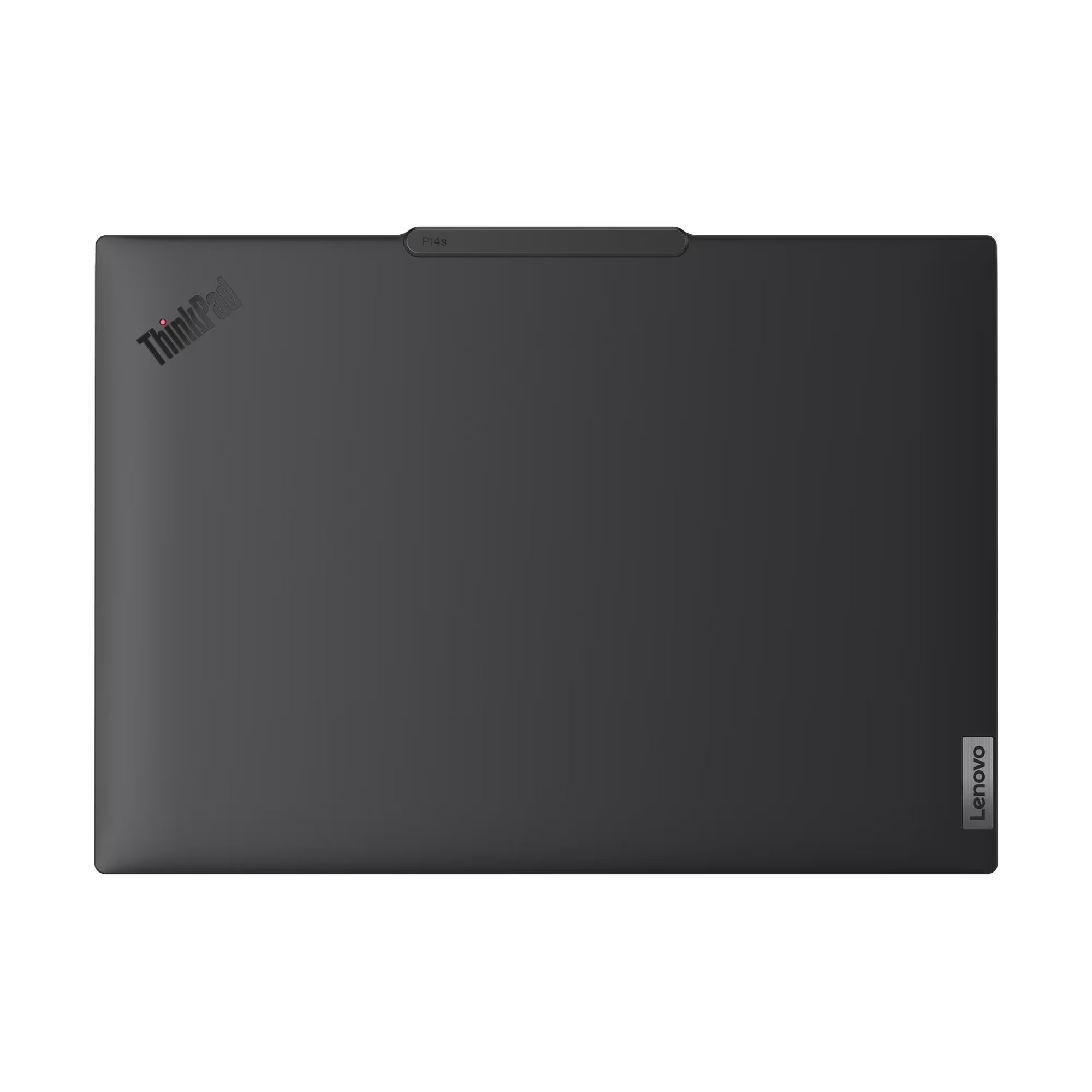 Black ThinkPad laptop on a white background