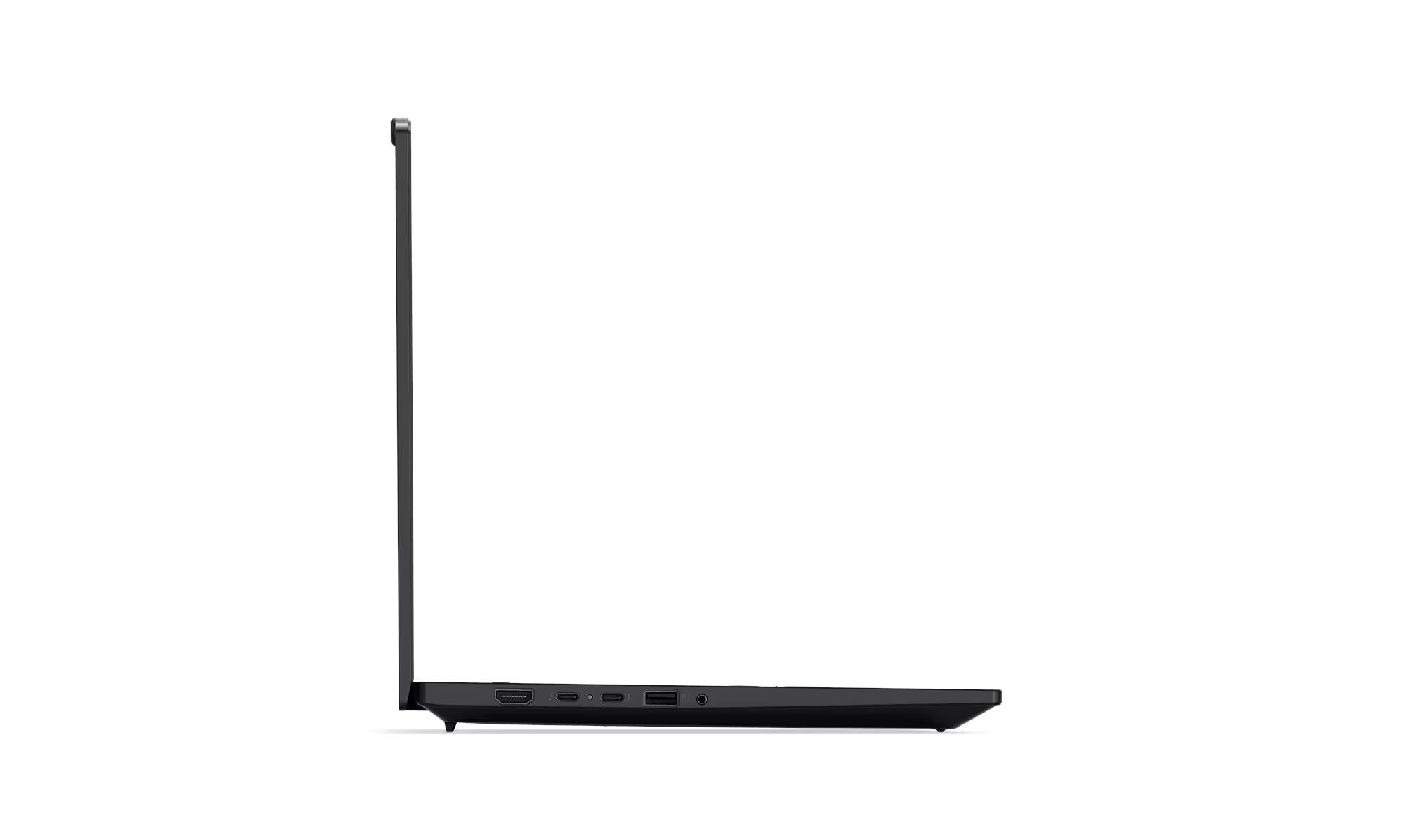 Black laptop on a white background