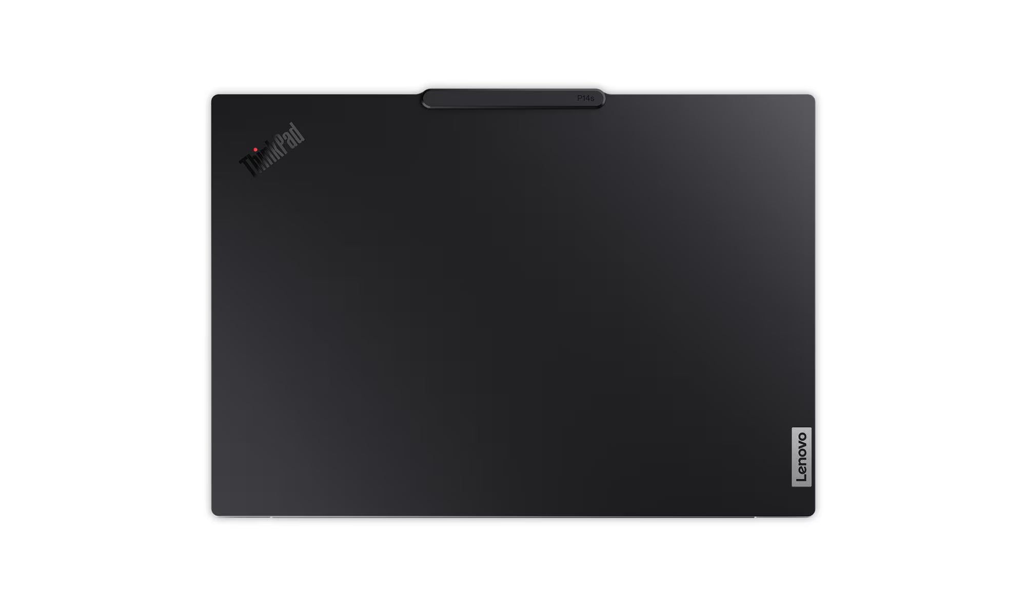 Black Lenovo ThinkPad tablet on a white background