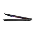 Black laptop on a white background