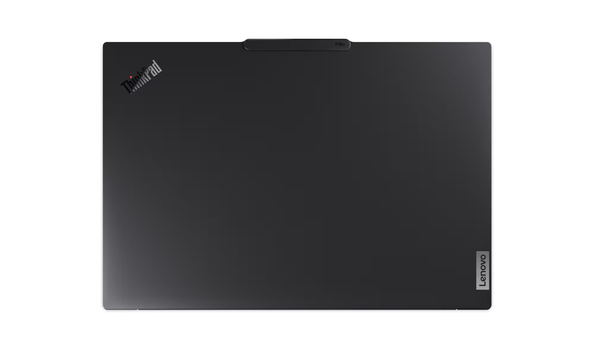 Black ThinkPad laptop on a white background