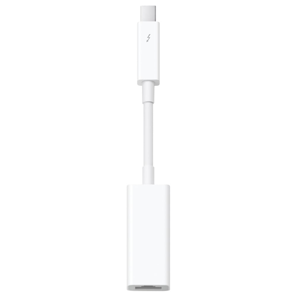 White USB-C to Lightning adapter on a white background