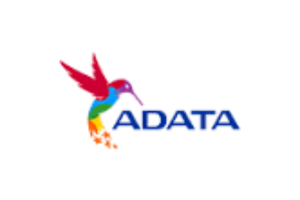 ADATA logo with a colorful hummingbird on a white background