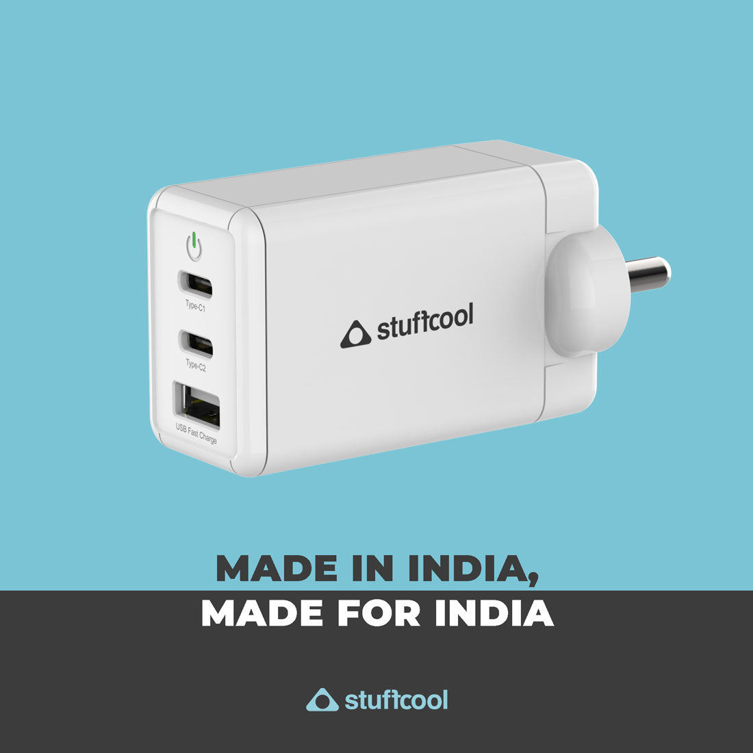 Nova 65W PD Multi Port 2 Type C & 1 USB A GaN Charger