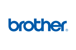Brother logo in blue on a white background