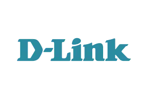 D-Link logo in blue on a white background