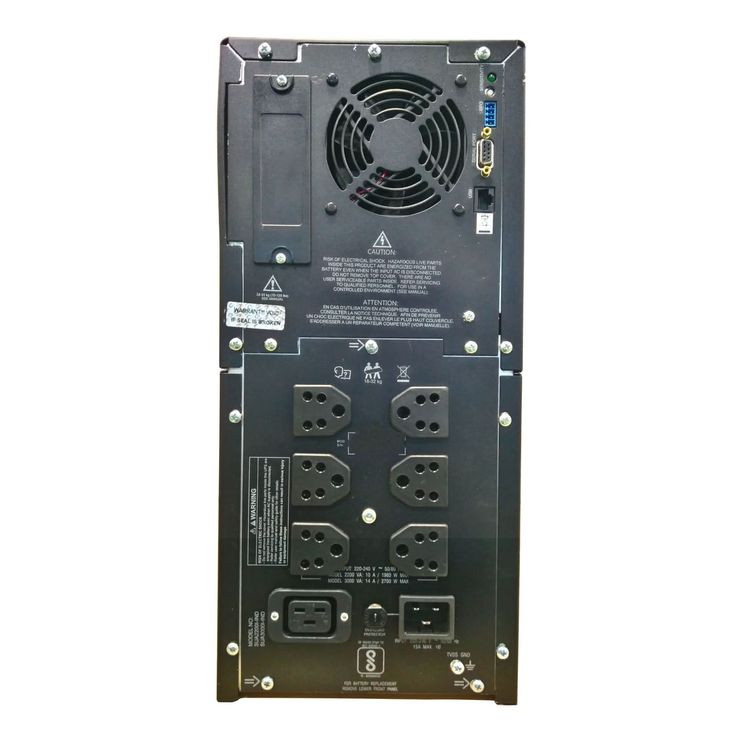 APC Smart-UPS SUA2200I-IND 2200VA/1980W Line-Interactive UPS | 6 India 3-Pin Outlets | AVR | User Replaceable Battery | Enterprise Power Protection