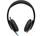 Logitech H540 USB Wired Computer Headset with Bi-directional Microphone - Black