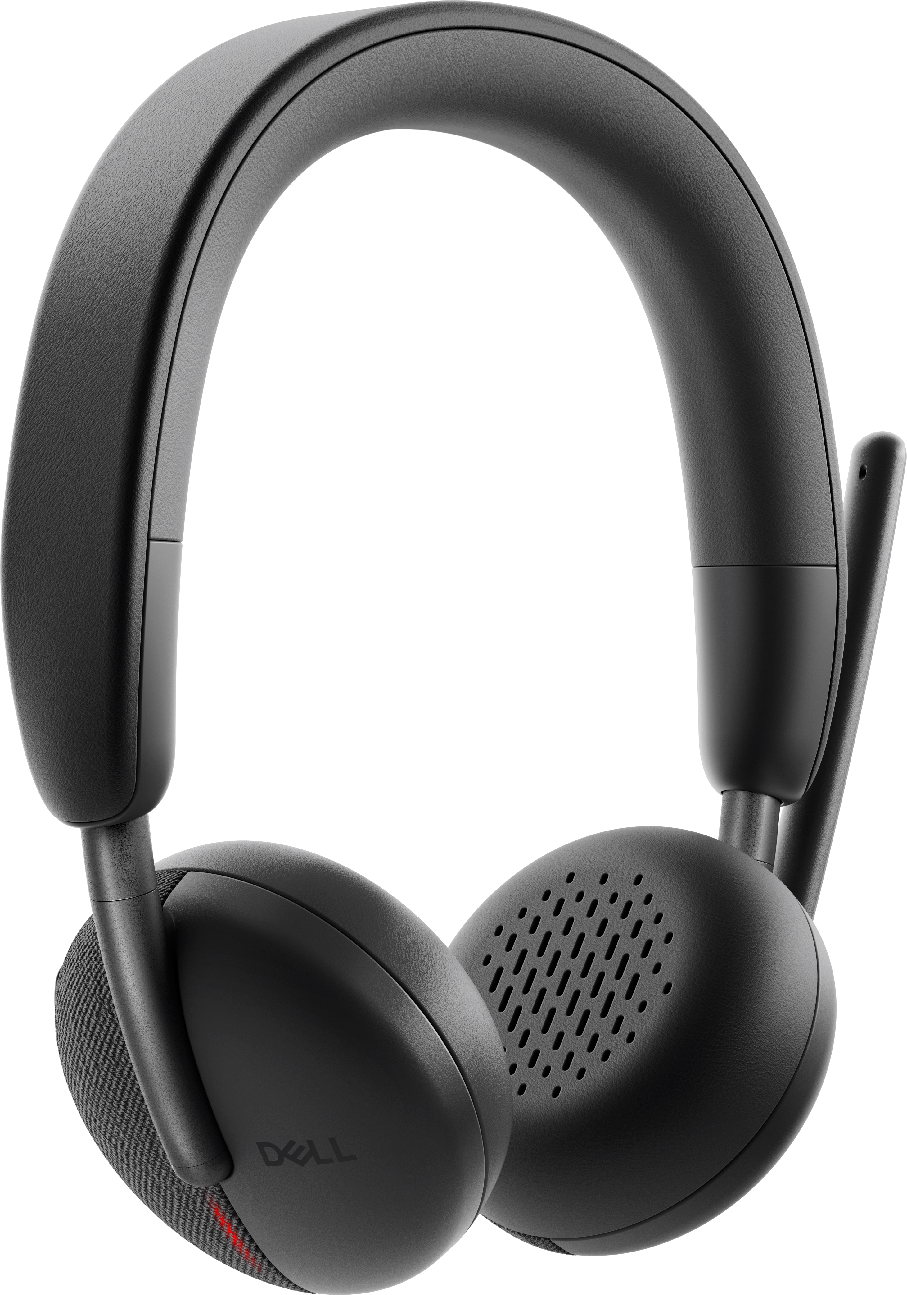 Dell WL3024 Wireless Leatherette Headband AI-Based Noise Cancellation Headset with Microphone - Black
