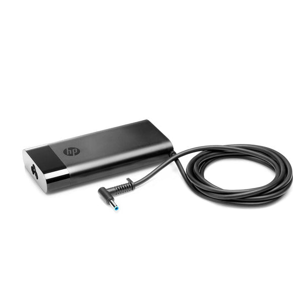 HP Original OEM 150W 19.5V 7.7A 4.5mm Blue Pin Oval Slim AC Adapter for HP Laptops - Black