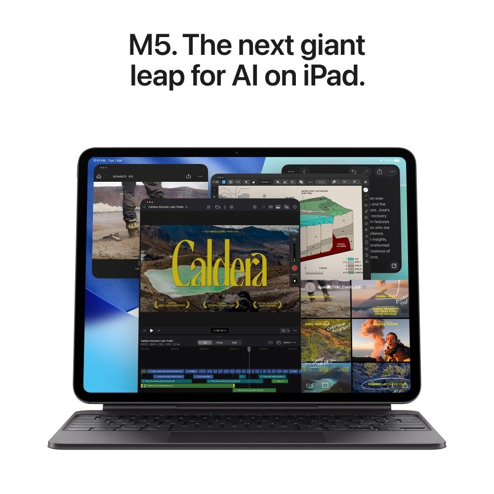 Apple iPad Pro (M5) 2025 (11 Inch | 28.22 cm | 512GB | Wi-Fi + Cellular | Standard Glass | Ultra Retina XDR Display | Space Black) ME2Q4HN/A