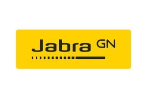 Jabra GN logo on a yellow background