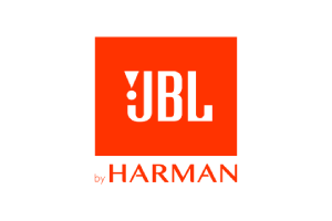 JBL by Harman logo on a white background