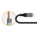 Super Ultra USB 2.0 USB-C to USB-C Cable - 5A/480Mbps - Space Grey - 30cm