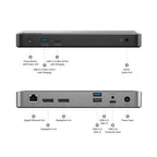 MX2 USB-C Dual Display DP Alt. Mode Docking Station – With 100W Power Delivery