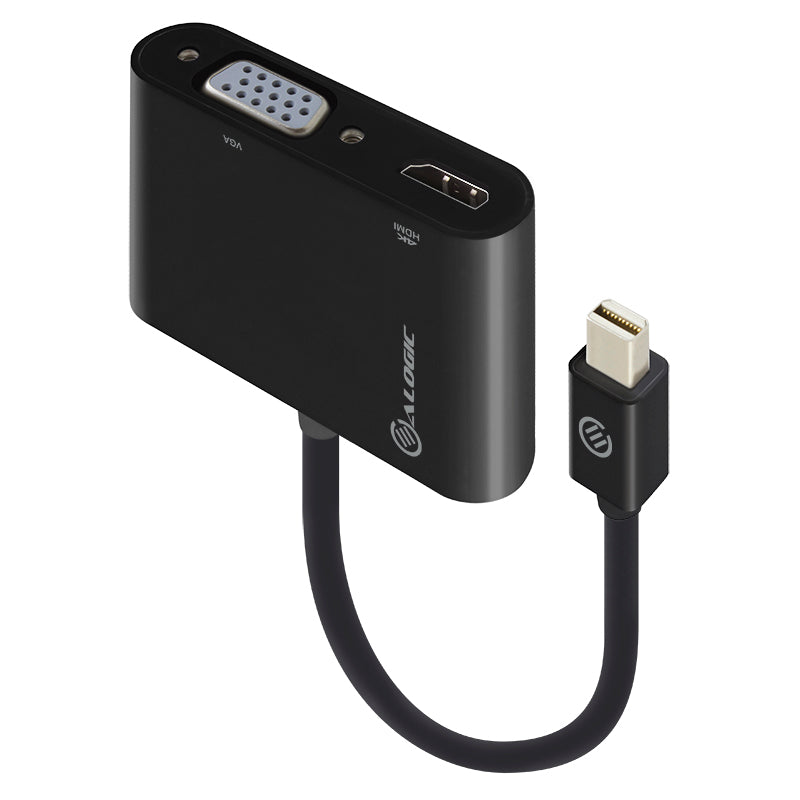 2-in-1 Mini DisplayPort to HDMI VGA Adapter - Male to 2-Female - Premium Series