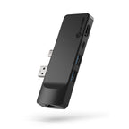 Surface Pro 7 Portable Hub 5-in-1 Ð HDMI (4K@60Hz), 1 x Gigabit Ethernet, 2 x USB-A (5G), 1 x USB-C with Data (5G) & Power Delivery (100W) Ð Black