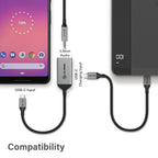 10cm USB-C (Male) to 3.5mm Audio (Female) & USB-C (Female) Charging Combo Adapter - Ultra Series -  suntronix-store.myshopify.com