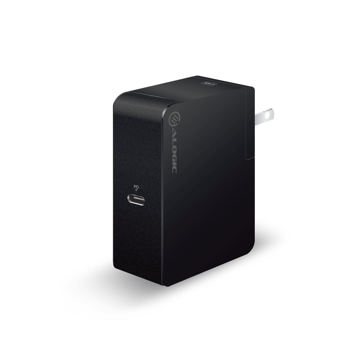 USB-C Laptop/Macbook Wall Charger 60W with Power DeliveryÐ Travel Edition with AU, EU, UK, US Plugs and 2m Cable - Black
