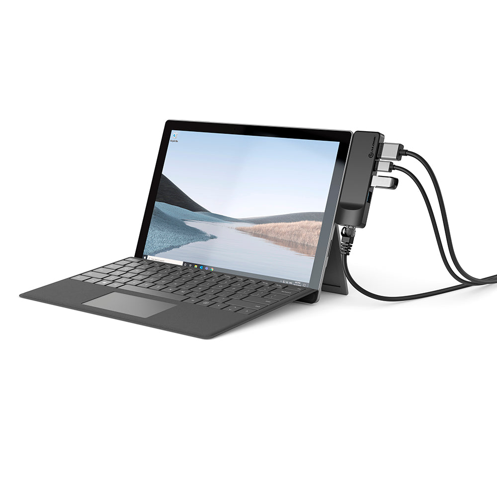Surface Pro 7 Portable Hub 5-in-1 Ð HDMI (4K@60Hz), 1 x Gigabit Ethernet, 2 x USB-A (5G), 1 x USB-C with Data (5G) & Power Delivery (100W) Ð Black