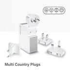 USB-C Laptop/Macbook Wall Charger 45W with Power Delivery & USB-A Charging Ports Ð Travel Edition with AU, EU, UK, US Plugs