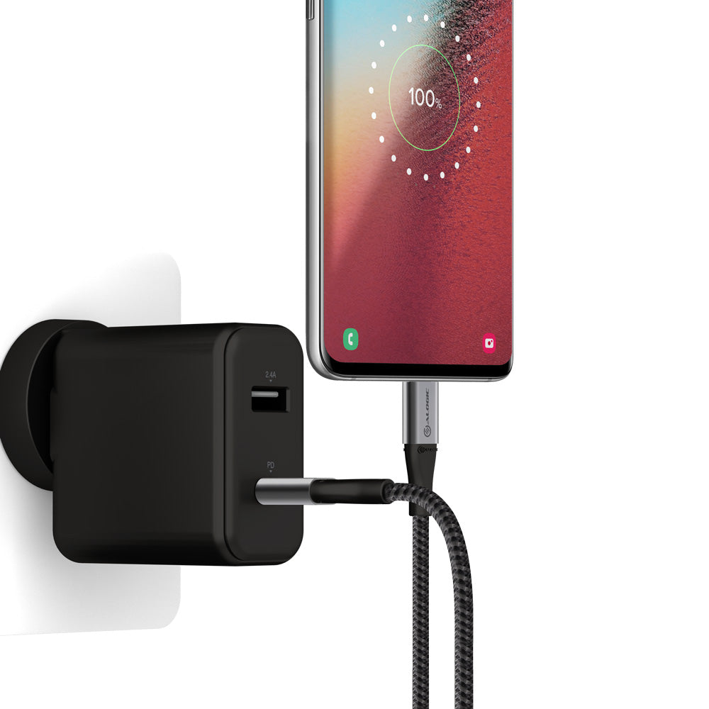 Super Ultra USB 2.0 USB-C to USB-C Cable - 5A/480Mbps - Space Grey - 30cm