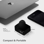 USB-C Laptop/Macbook Wall Charger 45W with Power Delivery & USB-A Charging Ports Ð Travel Edition with AU, EU, UK, US Plugs