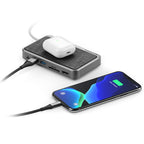 USB-C Dock Wave | ALL-IN-ONE / USB-C Hub with Power Delivery, Power Bank & Wireless Charger - Space Grey