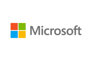 Microsoft logo on a white background