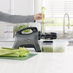Omega MM1500GYF Celery Juicer and Nutrition System Masticating Juicer, Cold Press Juicer Machine For Celery with Adjustable Dial, 10 years motor warranty, 200-Watt, Grey