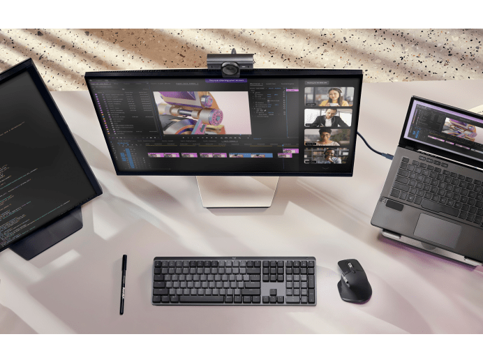 Logitech Master Series MX Brio 4K Ultra HD USB-C Collaboration and Streaming Webcam with Dual Mics - Graphite